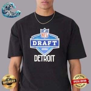NFL 2024 Detroit Draft Big Logo Vintage T-Shirt