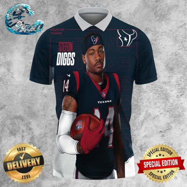 NFL Welcome Stefon Diggs To Houston Texans Polo Shirt