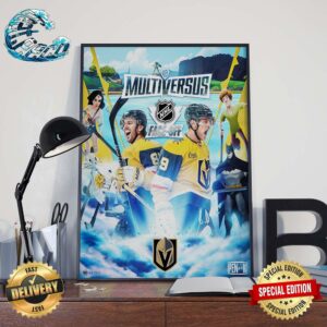 NHL Vegas Golden Knights Roster Is Set For The Multiversus NHL Face Off With Batman Bugs Wonder Woman And Shaggy Poster Canvas