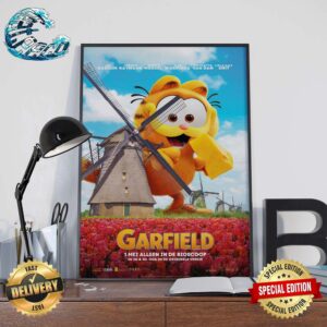 New International Poster For The Garfield Movie Releasing In Theaters On May 24 Home Decor Poster Canvas