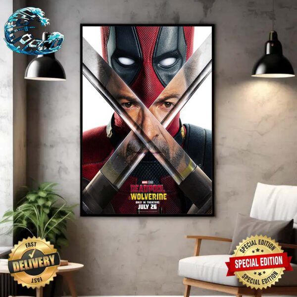 New Poster Deadpool and Wolverine Hughkatana Matata Theaters On July 26 2024 Wall Decor Poster Canvas