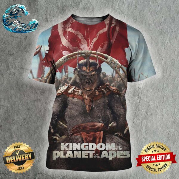 New Poster For Kingdom Of The Planet Of Apes Releasing In Theaters On May 10 All Over Print Shirt