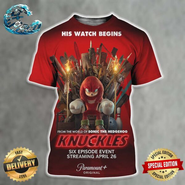 New Poster For The Knuckles Series Releasing On Paramount On April 26 All Over Print Shirt