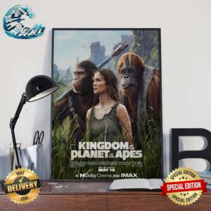 New Poster Official For Kingdom Of The Planet Of The Apes Releasing In Theaters May 10 Wall Decor Poster Canvas
