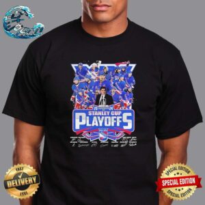 New York Rangers 2024 Stanley Cup Playoffs Team Players With Signatures Unisex T-Shirt