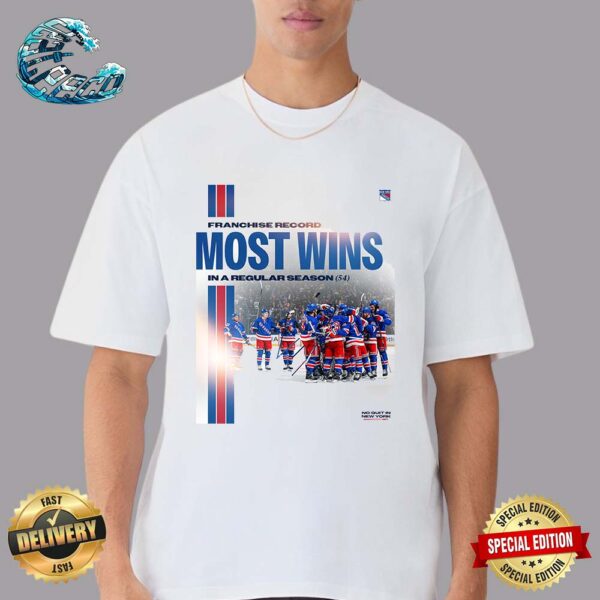 New York Rangers Franchise Record Most Wins In A Regular Season NHL Classic T-Shirt