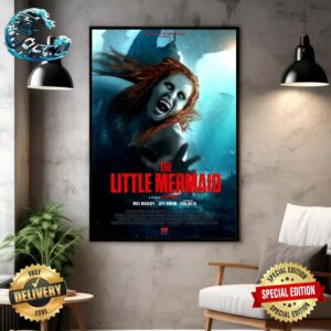 Official First Poster For The Little Mermaid Horror Film Home Decor Poster Canvas