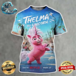 Official First Poster For Thelma The Unicorn Releasing On Netflix On May 17 All Over Print Shirt
