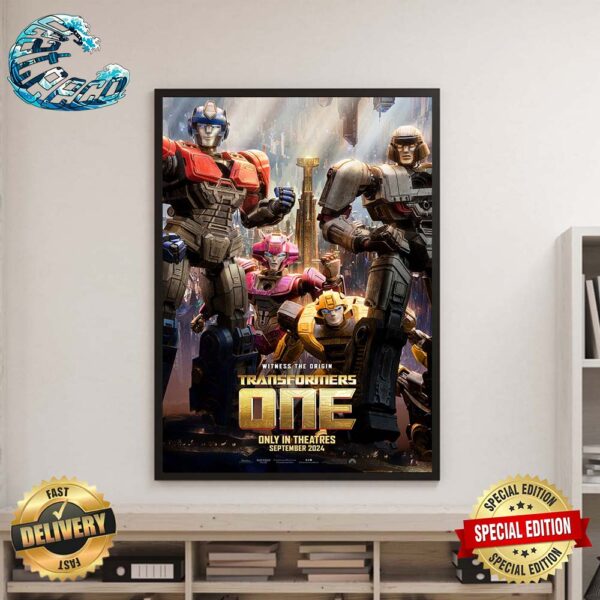 Official First Poster For Transformers One Releasing In Theaters On September 20 Home Decor Poster Canvas