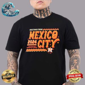 Official Houston Astros 2024 MLB World Tour Mexico City Series Vintage T-Shirt