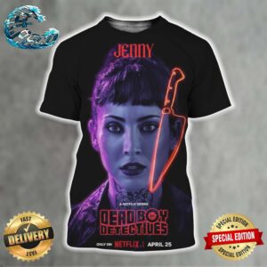 Official Poster Briana Cuoco As Jenny the Butcher Dead Boy Detectives Out April 25th Only On Netflix All Over Print Shirt
