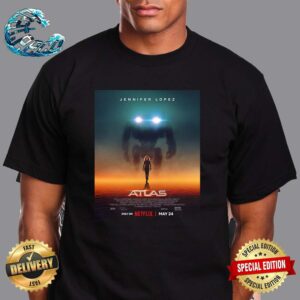 Official Poster For Atlas Jennifer Lopez Only On Netflix May 24 Classic T-Shirt