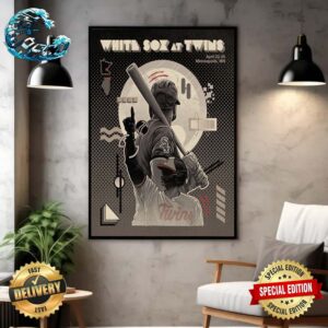 Official Poster For Chicago White Sox Vs Minnesota Twins April 22-25 2024 Minneapolis MN Home Decor Poster Canvas