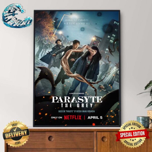 Official Poster For Parasyte The Grey Only On Netflix April 5 Home Decor Poster Canvas