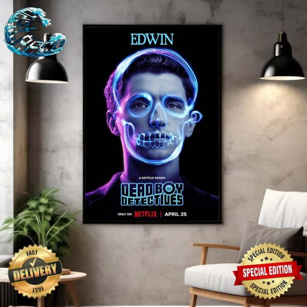 Official Poster George Rexstrew As Edwin Payne Dead Boy Detectives Out April 25th Only On Netflix Home Decor Poster Canvas