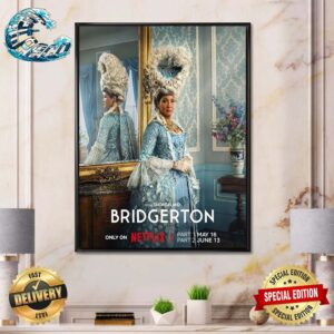 Official Poster Golda Rosheuvel As Queen Charlotte Bridgerton Season 3 Wall Decor Poster Canvas