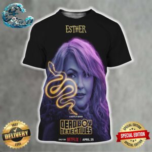 Official Poster Jenn Lyon As Esther Dead Boy Detectives Out April 25th Only On Netflix All Over Print Shirt