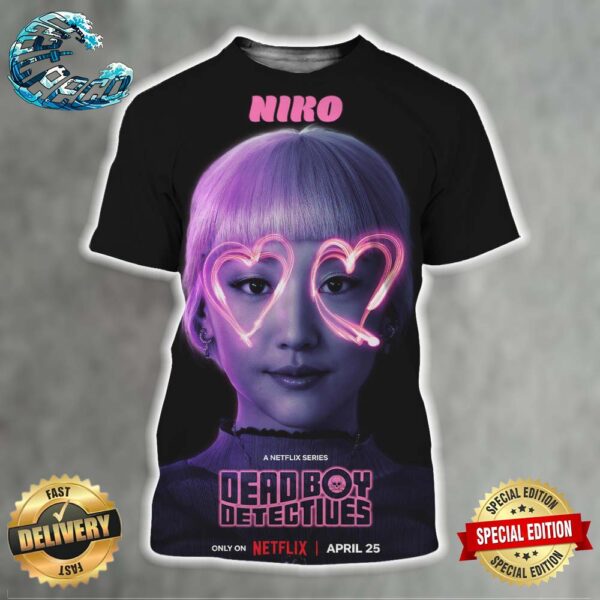 Official Poster Yuyu Kitamura As Niko Dead Boy Detectives Out April 25th Only On Netflix All Over Print Shirt