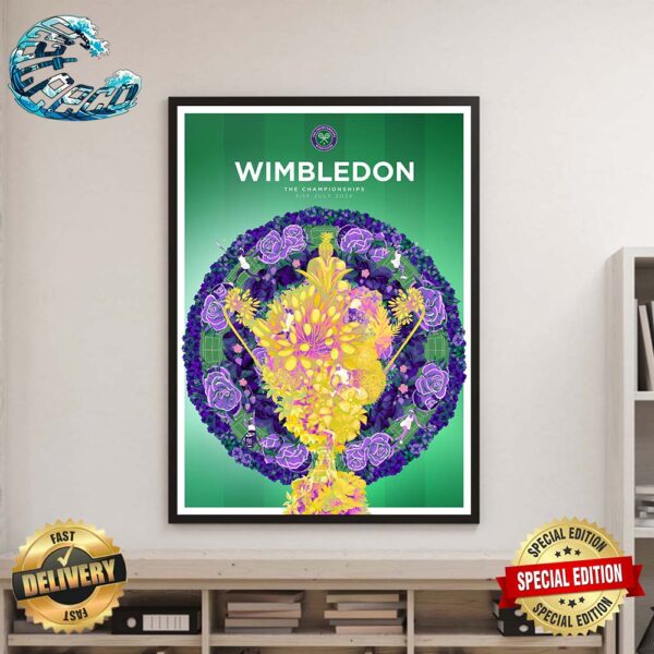 Official Wimbledon Poster The Championships 2024 Home Decor Poster Canvas