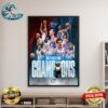 Congratulations Oklahoma City Blue 2023-2024 NBA G League Champions Wall Decor Poster Canvas