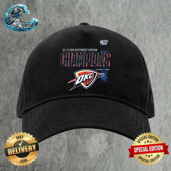Oklahoma City Thunder 2024 Northwest Division Champions Unisex Cap Snapback Hat