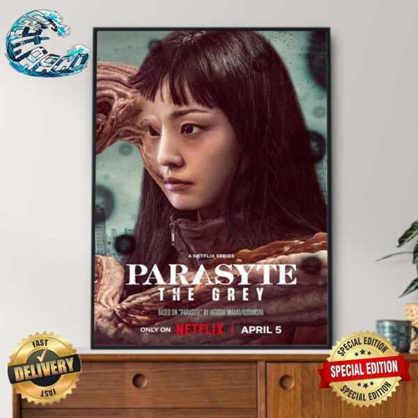 Parasyte The Grey Poster Only On Netflix April 5 Wall Decor Poster Canvas