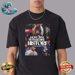 Paul George LA Clippers Is Now The Franchise Leader In Playoff Threes Made History Unisex T-Shirt