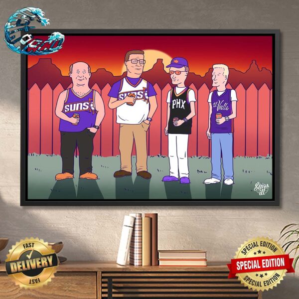 Phoenix Suns Chuggin With The Fellas Family Guys Movie Style Home Decor Poster Canvas
