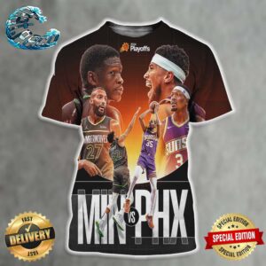 Phoenix Suns X Minnesota Timberwolves Locked-in To The First Round Of The 2024 Playoffs All Over Print Shirt