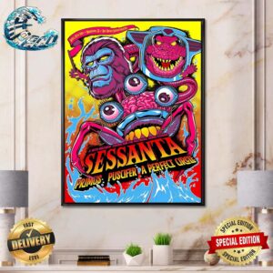 Poster Puscifer Sessanta  Performance At The Red Rocks Amphitheatre On April 25th 2024 In Morrison CO Wall Decor Poster Canvas