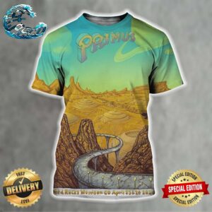Primus The Poster For Tonight Is Show Red Rocks In Morrison CO April 25 And 26 2024 All Over Print Shirt