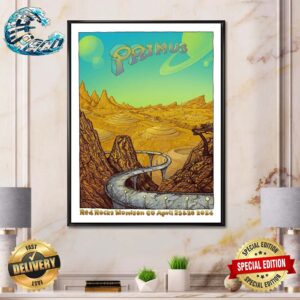 Primus The Poster For Tonight Is Show Red Rocks In Morrison CO April 25 And 26 2024 Poster Canvas