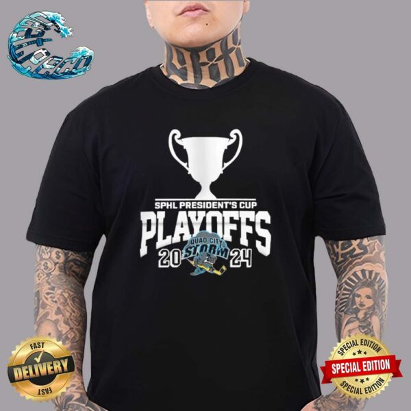 Quad City Storm 2024 SPHL President’s Cup Playoffs Hockey Classic T-Shirt