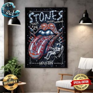 Rolling Stones Hackney Diamonds Tour 2024 Houston Poster On April 28 2024 At NRG Stadium Poster Canvas