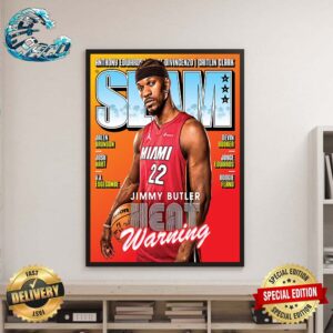 SLAM 249 Jimmy Butler Miami Heat In The Playoffs Warning Wall Decor Poster Canvas