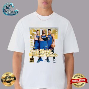 SLAM 249 New York Knicks Can’t Knock The Hustle Donte DiVincenzo Jalen Brunson And Josh Hart Gold Metal Editions Classic T-Shirt