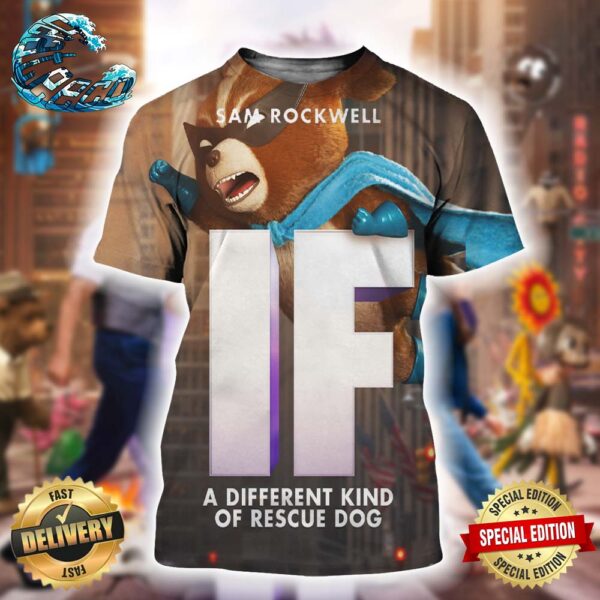 Sam Rockwell IF Character Poster A Different Kind Of Rescue Dog May 16 Exclusive To Cinemas All Over Print Shirt