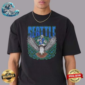 Seattle Seahawks Football Skeleton Dead 2024 Vintage T-Shirt
