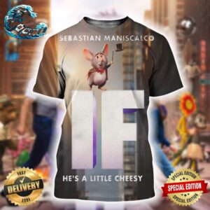 Sebastian Maniscalco IF Character Poster He’s A Little Cheesy Exclusive To Cinemas May 16 All Over Print Shirt