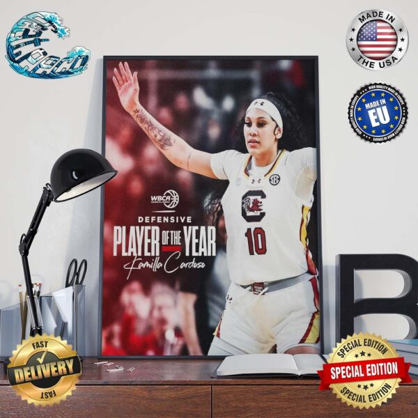 South Carolina Gamecock Kamilla Cardoso Is The WBCA Defensive Player Of The Year Home Decor Poster Canvas