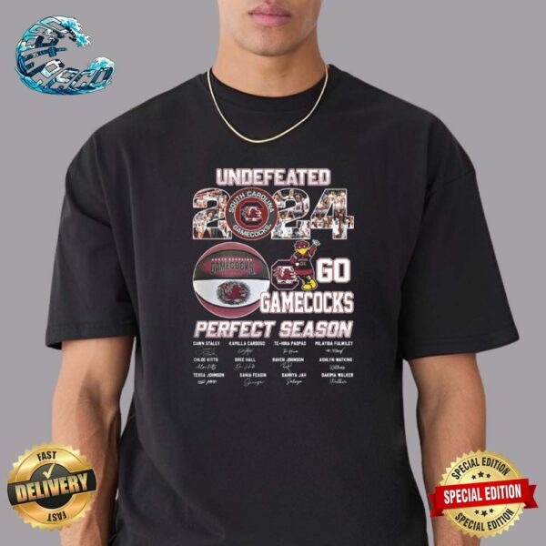 South Carolina Gamecock Undefeated 2024 Perfect Season Signature Classic T-Shirt