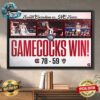 South Carolina Gamecock Advance To the National Championship NCAA March Madness 2024 Home Decor Poster Canvas