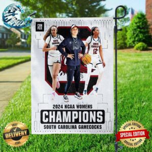 South Carolina Gamecocks Completes The Undefeated Season To Win The National Champions 2024 NCAA March Madness Women’s Basketball Two Sides Garden House Flag