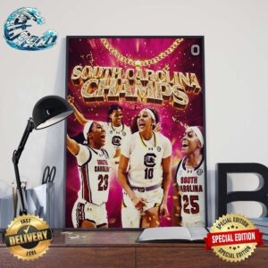 South Carolina Gamecocks Finishes 38-0 And Is Your 2024 National Champions NCAA March Madness Women’s Basketball Poster Canvas