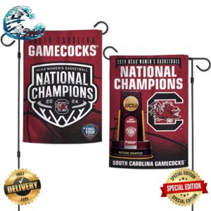 South Carolina Gamecocks WinCraft 2024 NCAA Women’s Basketball National Champions Two-Sided Garden House Flag