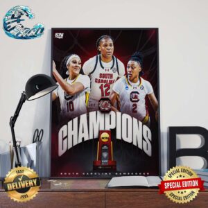 South Carolina Gamecocks Wins The National Champions 2024 NCAA March Madness Women’s Basketball For The Second Time In Three Years Home Decor Poster Canvas
