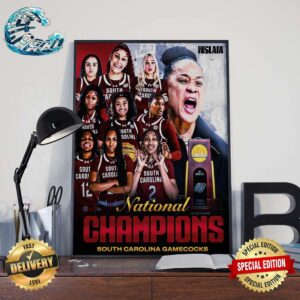 South Carolina Gamecocks Wins The National Champions 2024 NCAA  Women’s Basketball March Madness Poster Canvas