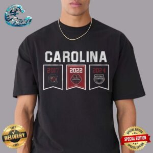 South Carolina Gamecocks Women’s Basketball National Champions 2017-2022-2024 Premium T-Shirt