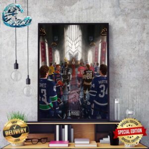 Stanley Cup Playoffs 2024 Who Will Ascend To Lord Stanley’s Throne Cartoon Art Poster Home Decor Poster Canvas