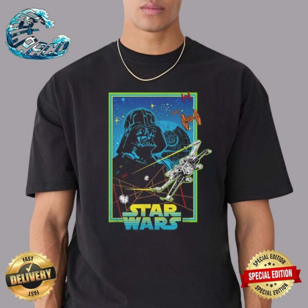 Star Wars Day 2024 A New Hope Darth Vader 70s Retro Vintage T-Shirt